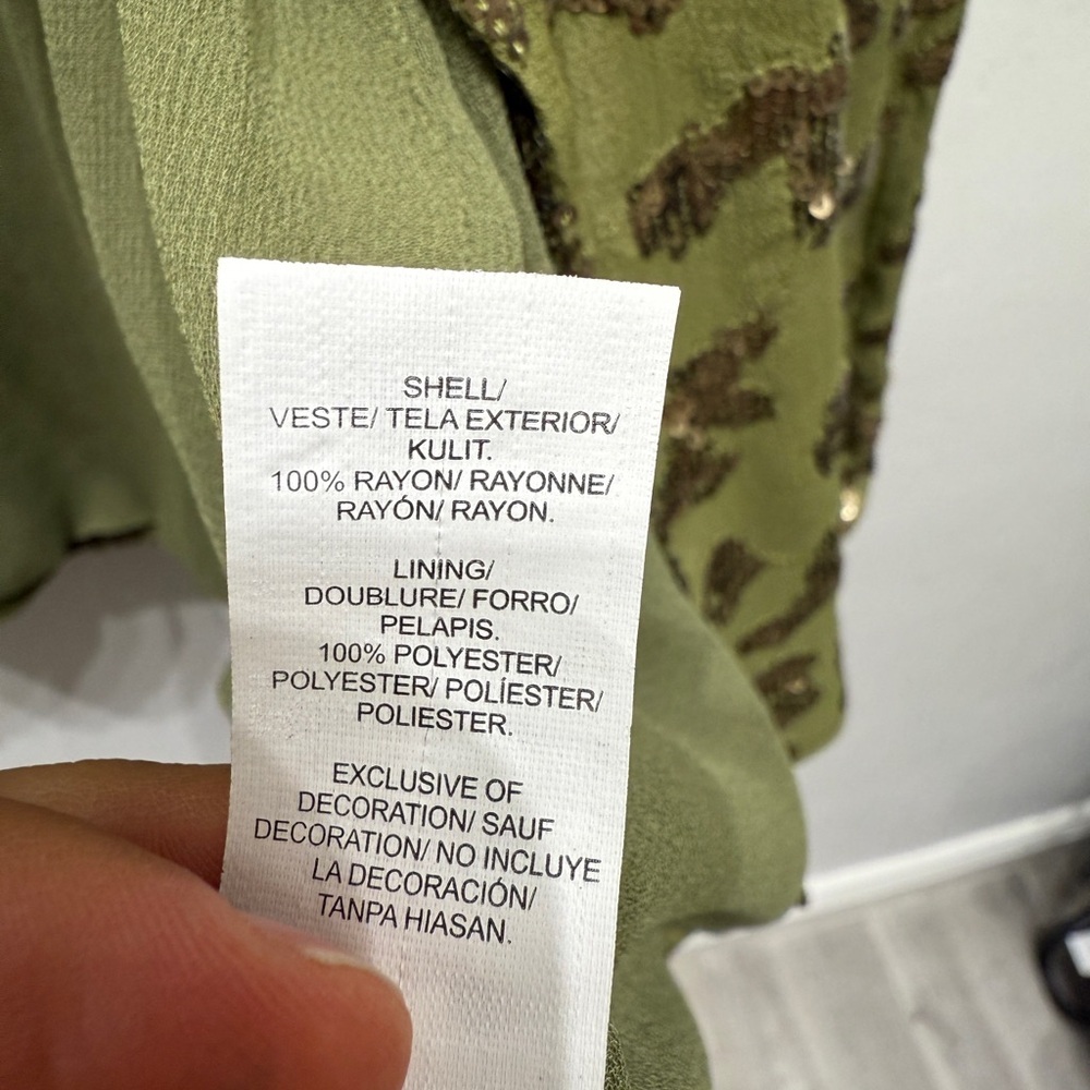 Lucky Brand olive Sequin Jacket - Picture 4 of 5